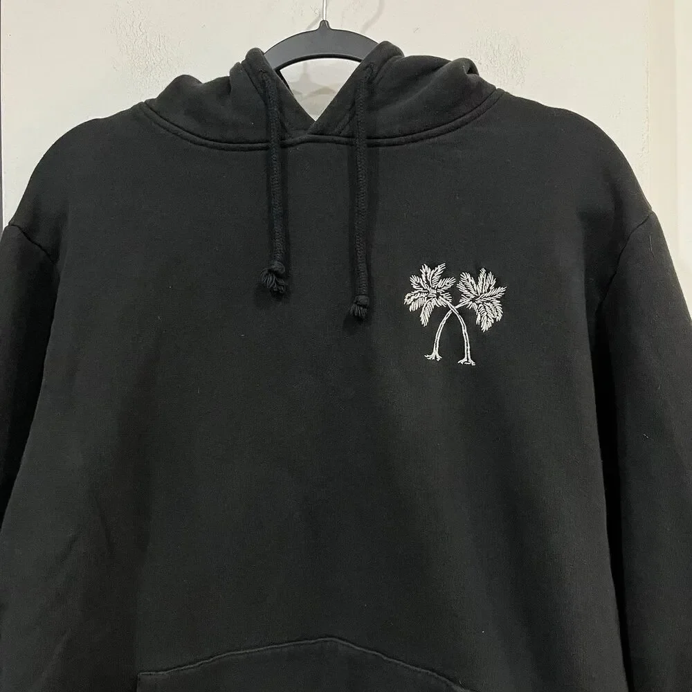 Suspicious Antwerp Drawstring Pullover Palm Tree Hoodie Embroidered Men’s Large - Picture 2 of 6